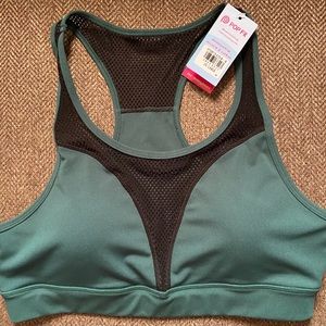 PopFit Green and Mesh Top